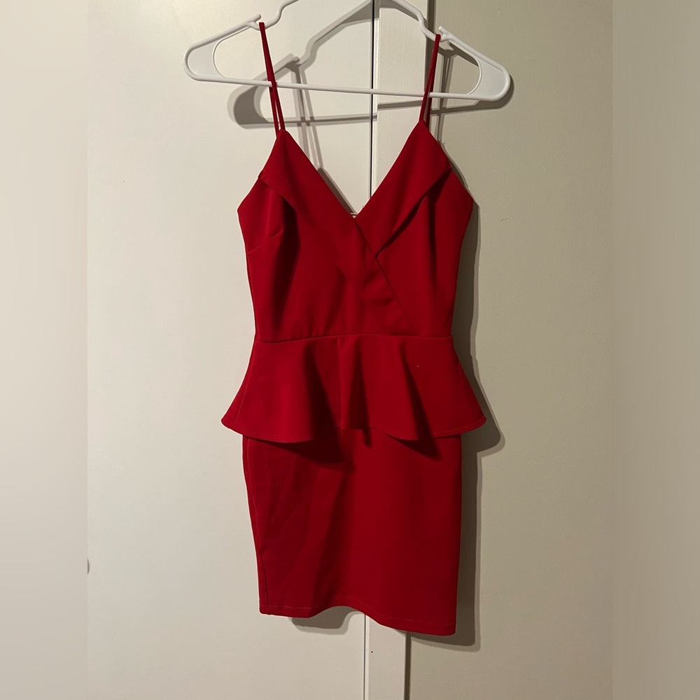 Steps NY Red Peplum Dress